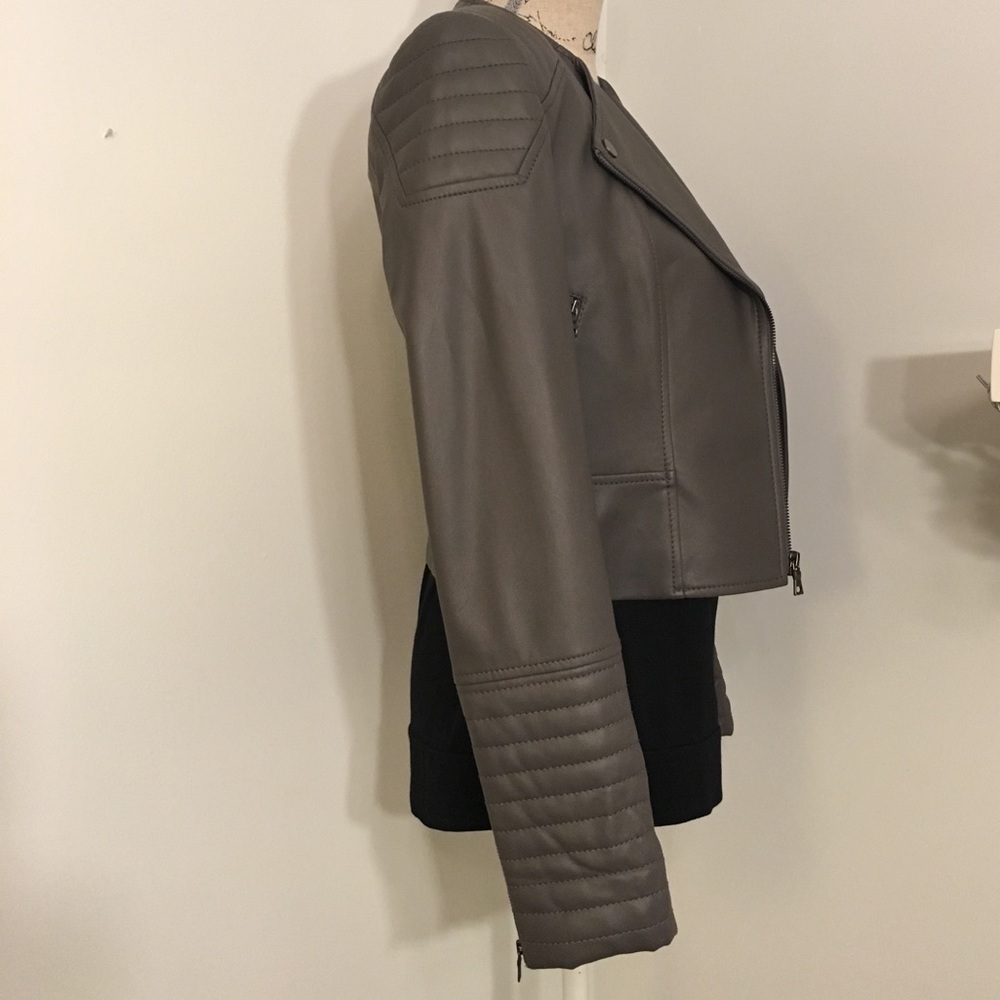 BCBG Maxazria Faux Leather Moto Jacket - Picture 2 of 7